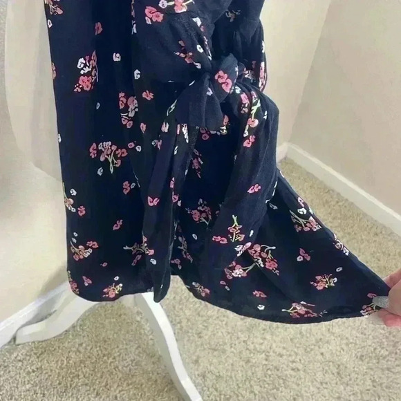 Free People - Tango at Night Black Floral Print Wrap Romper - Picture 6 of 9